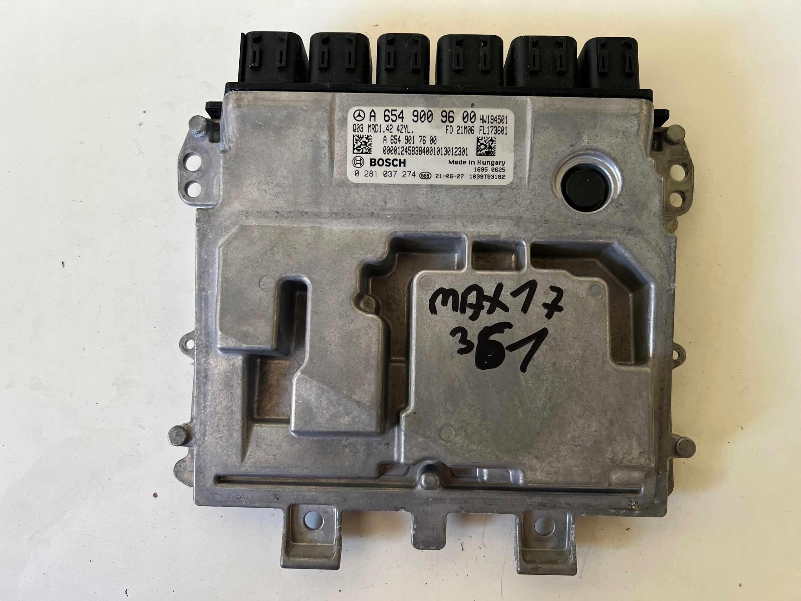 MERCEDES CLA KLASA 2.0 CDI A6549009600 A6549017600 0281037274 computer ECU