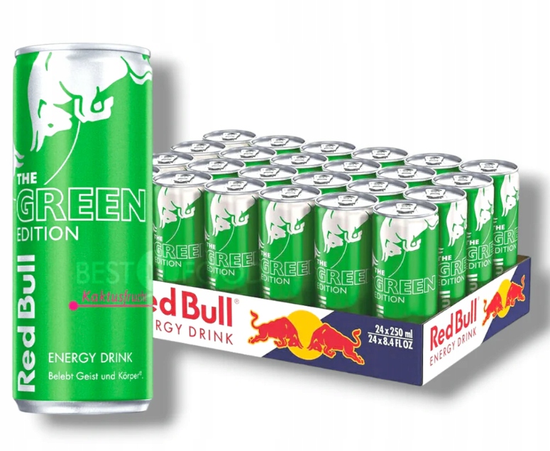 Red Bull The Green Edition Kaktusfrucht250 ml24 X Napój Energetyczny Z De