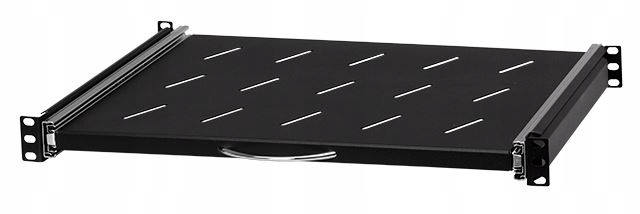 

Półka Rack 19'' 1U 350 mm wysuwana czarna Stalflex