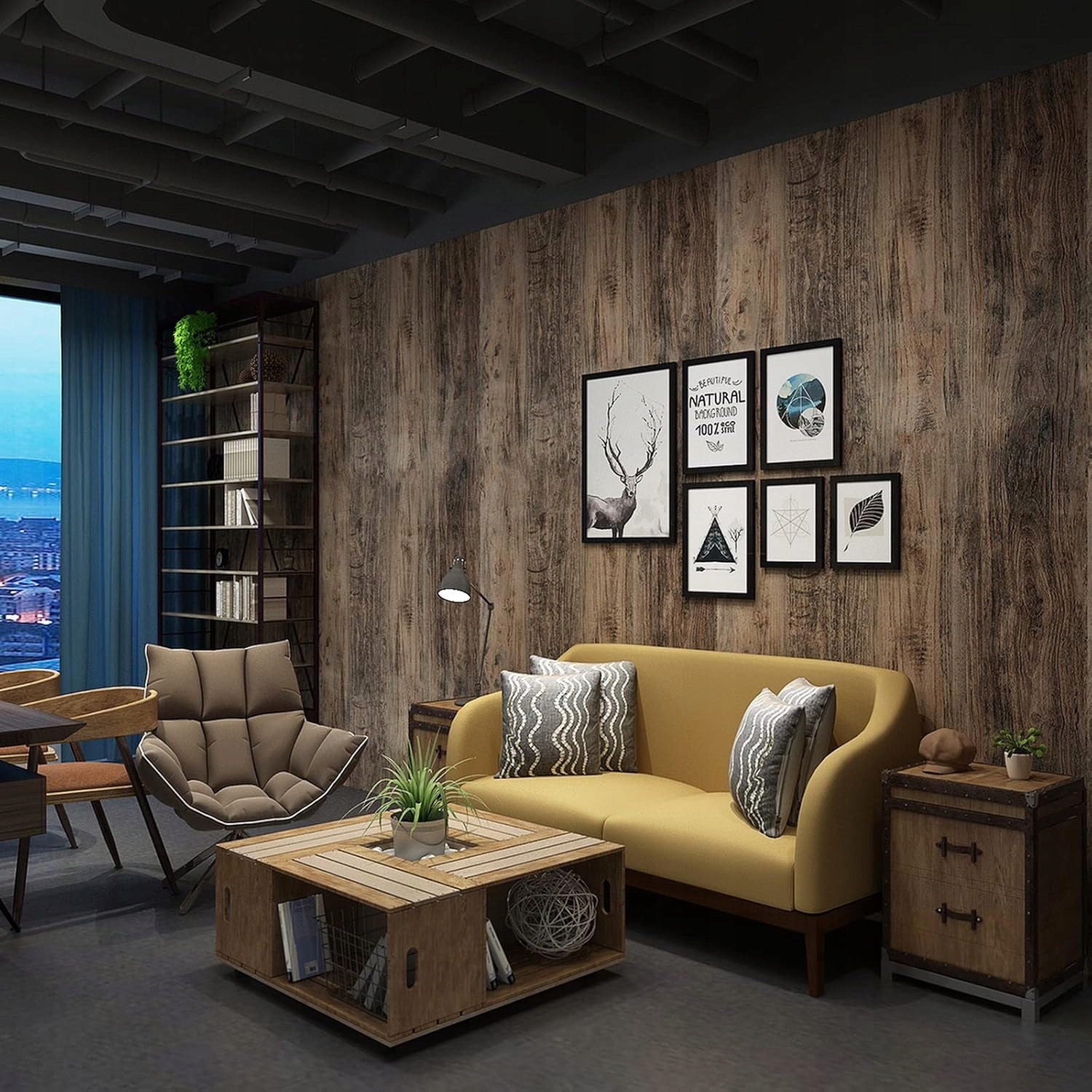 SAMOPRZYLEPNA TAPETA DĄB RUSTYKALNY 3D OKLEINA 45cm x 10m Marka Nela-Styl