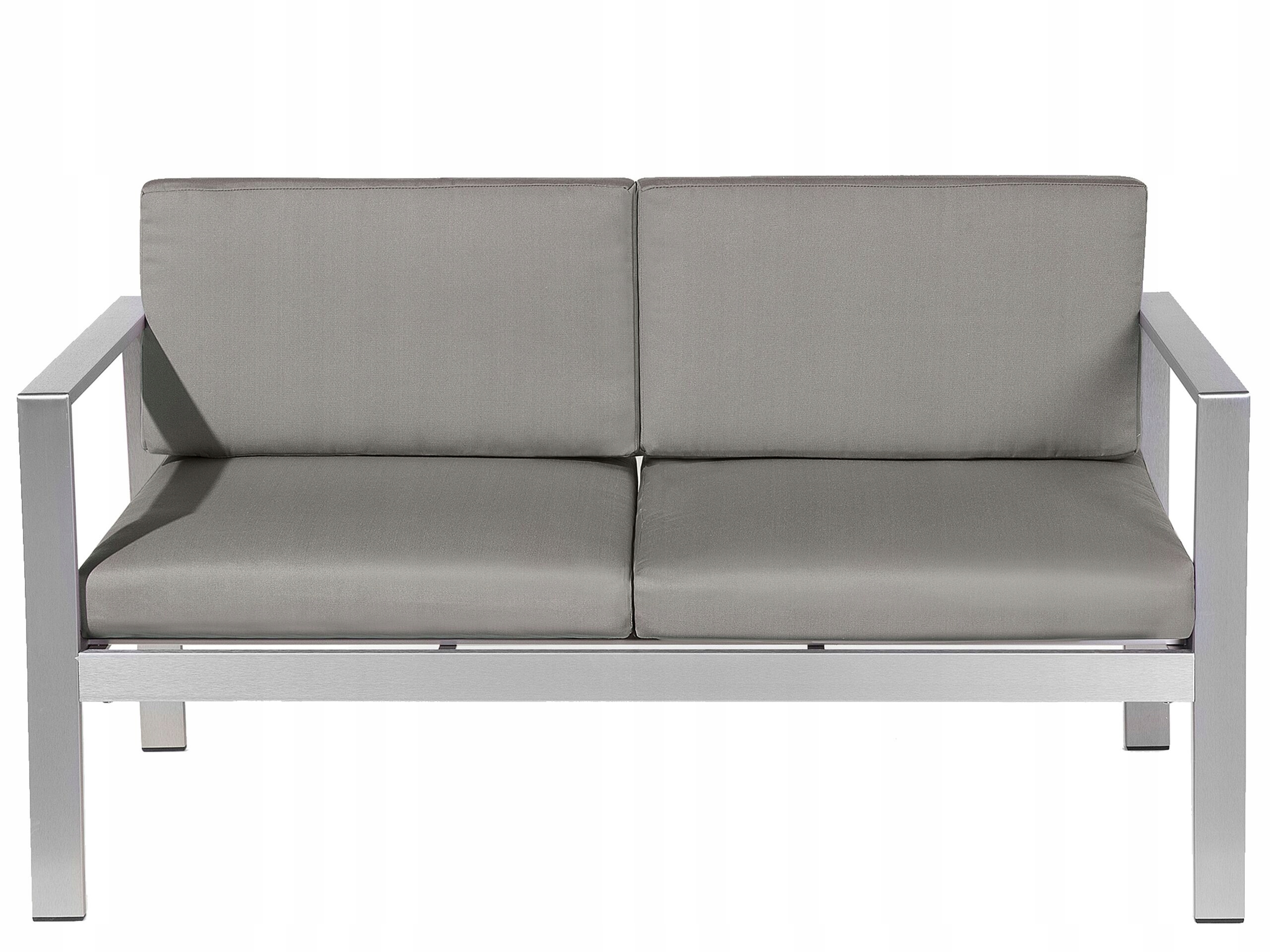 Sofa ogrodowa kanapa 2-osobowa ciemnoszara