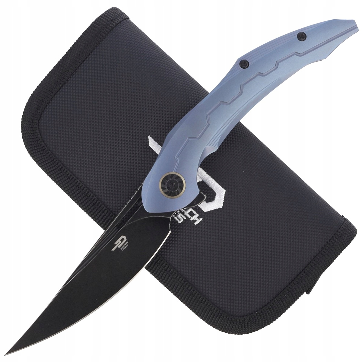 Nůž Bestech Marukka Blue Titanium Stonewashed M390 od Kombou
