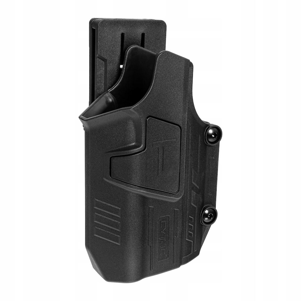 Polymerové pouzdro Cytac Mega-Fit Light Belt Clip pro zbraňové pistole Black