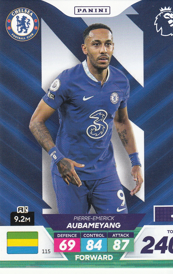 Premier League 2023 Plus Base Card Aubameyang 115