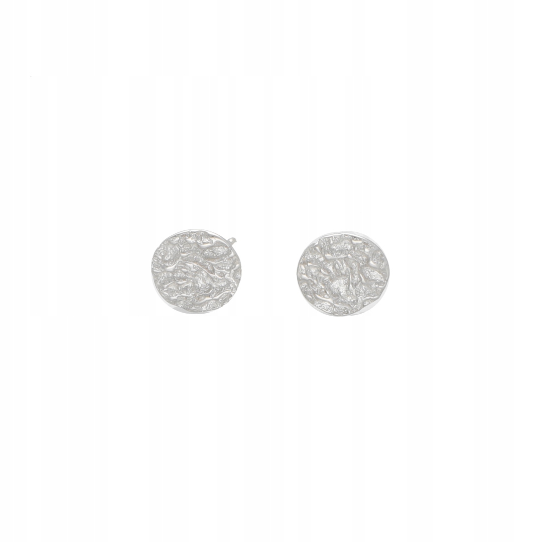 Náušnice s nařaseným stříbro a rhodiem