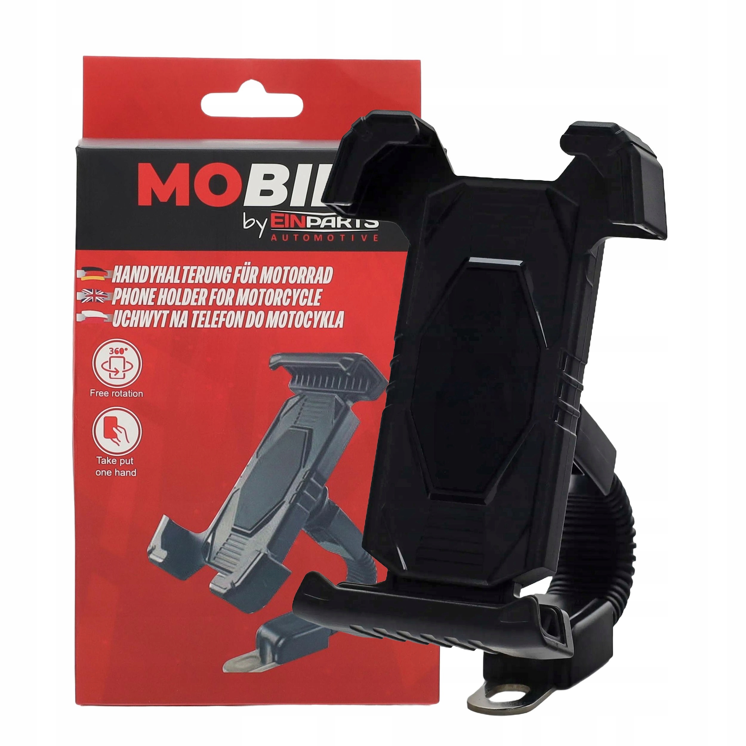 Uchwyt na telefon motocyklowy skuter quad mocowanie pod lusterko