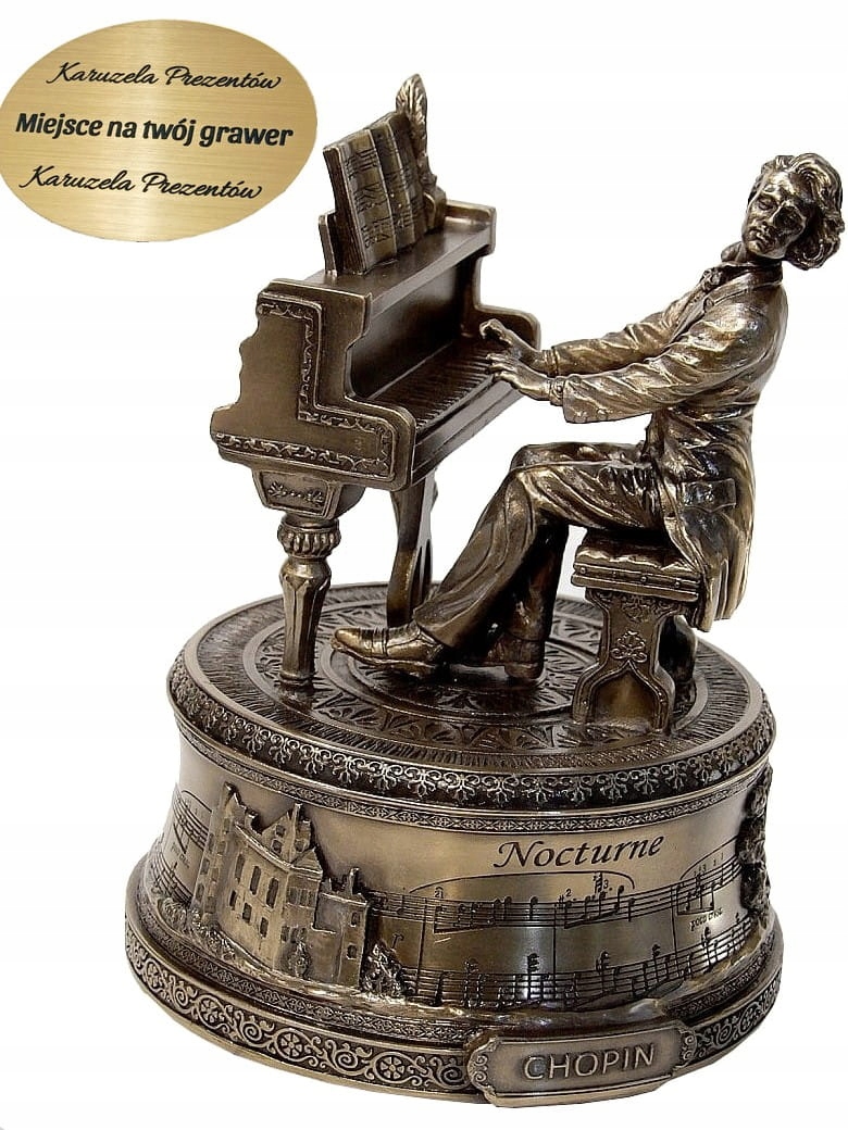 Fryderyk Chopin Figurka Pozitivka Nokturn Darček Pre Klavíra Hudba V