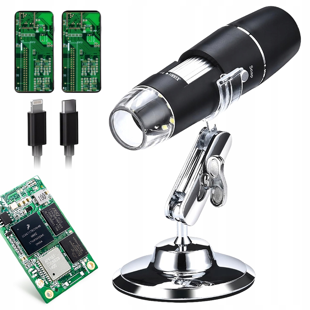 Digitální Mikroskop S Zvětšením 50X-1600X A 8 Led Pro Ios A Android