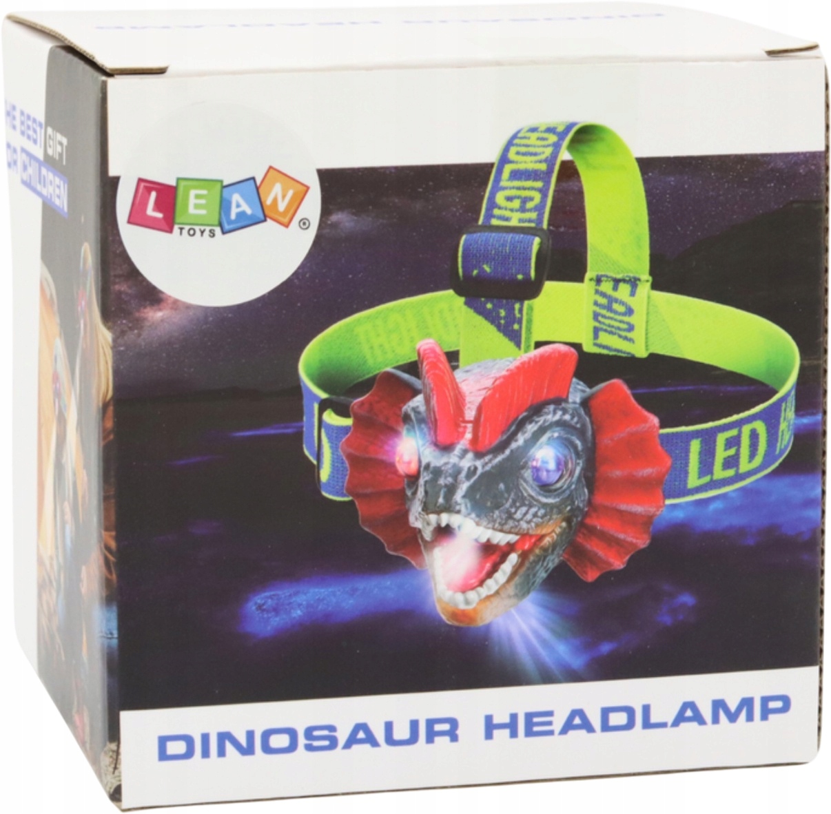 Latarka czołowa Lean Toys Dinosaur
