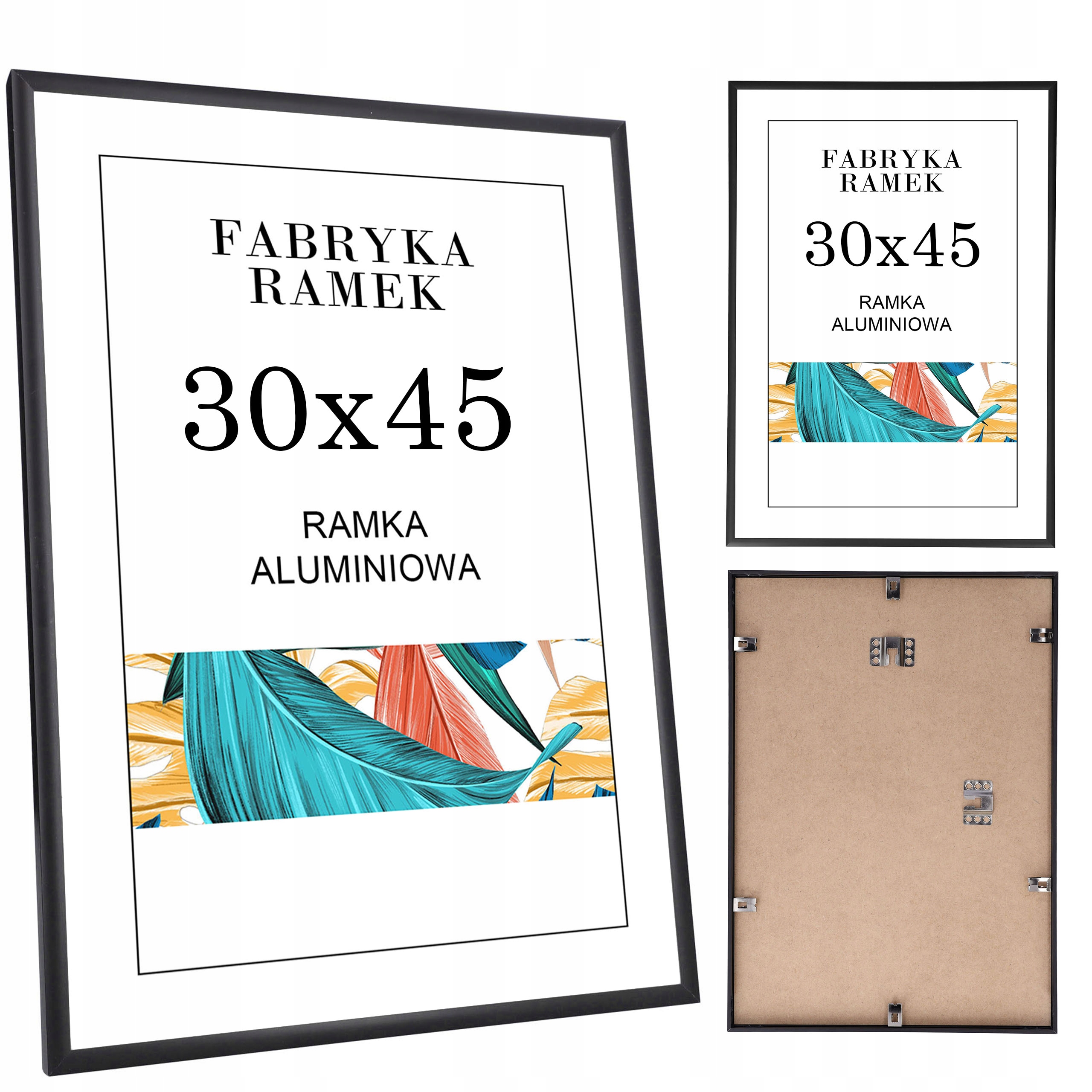 

Ramka na zdjęcia 30x45 ramki aluminiowa czarna