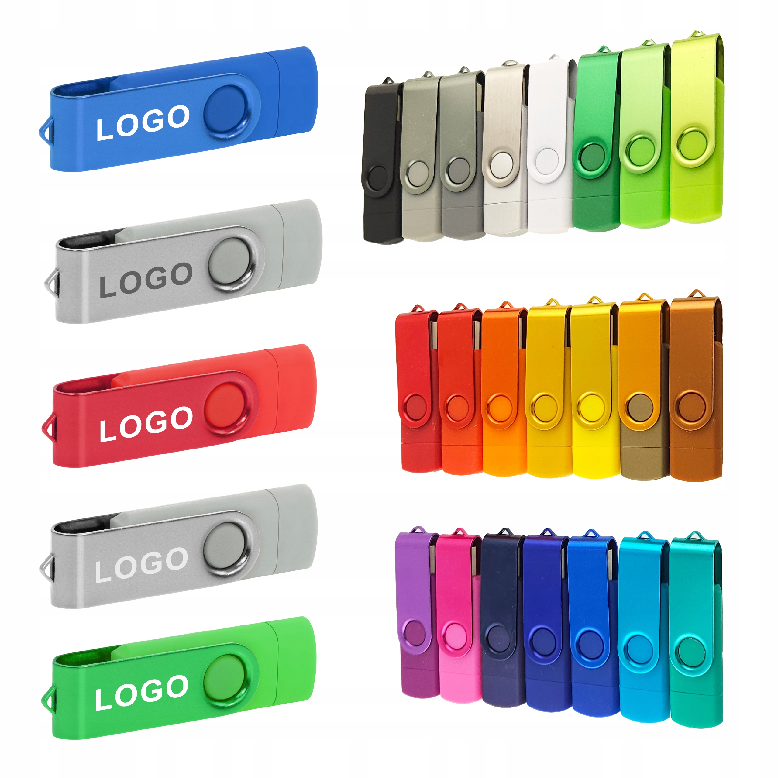 Pendrive twister dual 128 Gb usb3.0 a usbC s logem a potiskem 2 ks