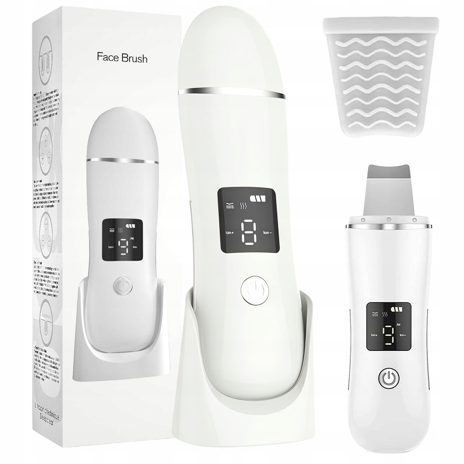 Kavitační Peeling 4 Režimy Lopatka Na Čištění Obličeje Bílá