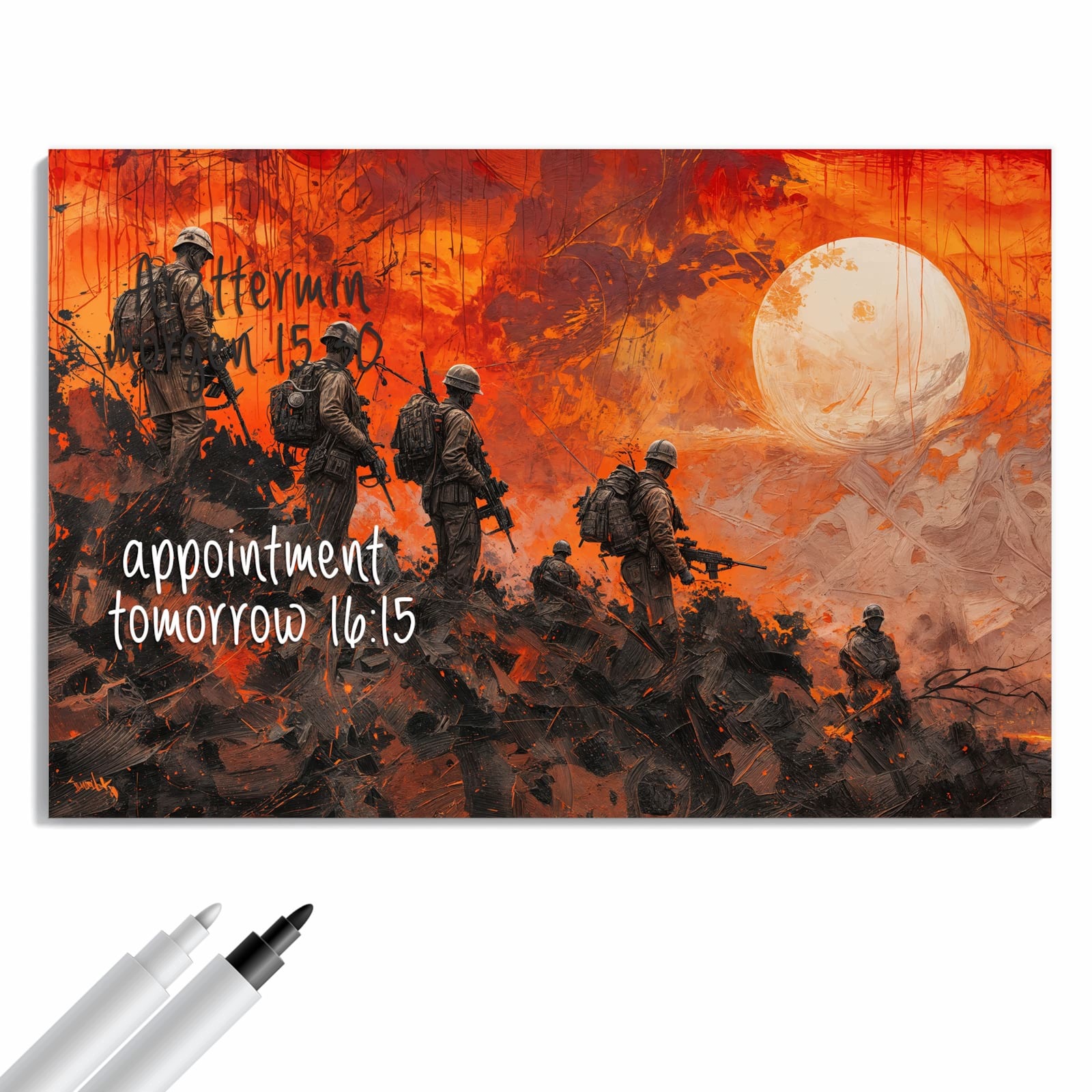 Magnetická tabule Žolnierze Západ slunce 60 × 40 cm