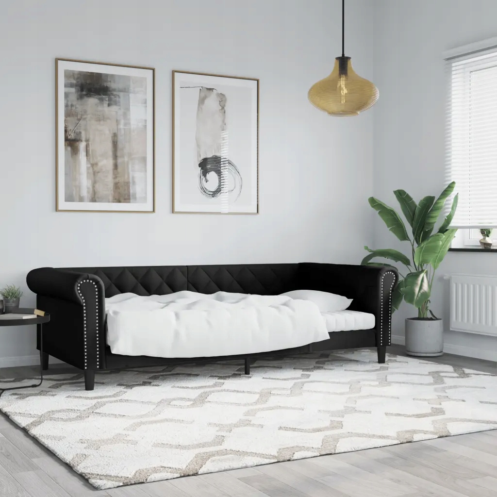 vidaXL Válenda černá 90 x 200 cm umělá kůže