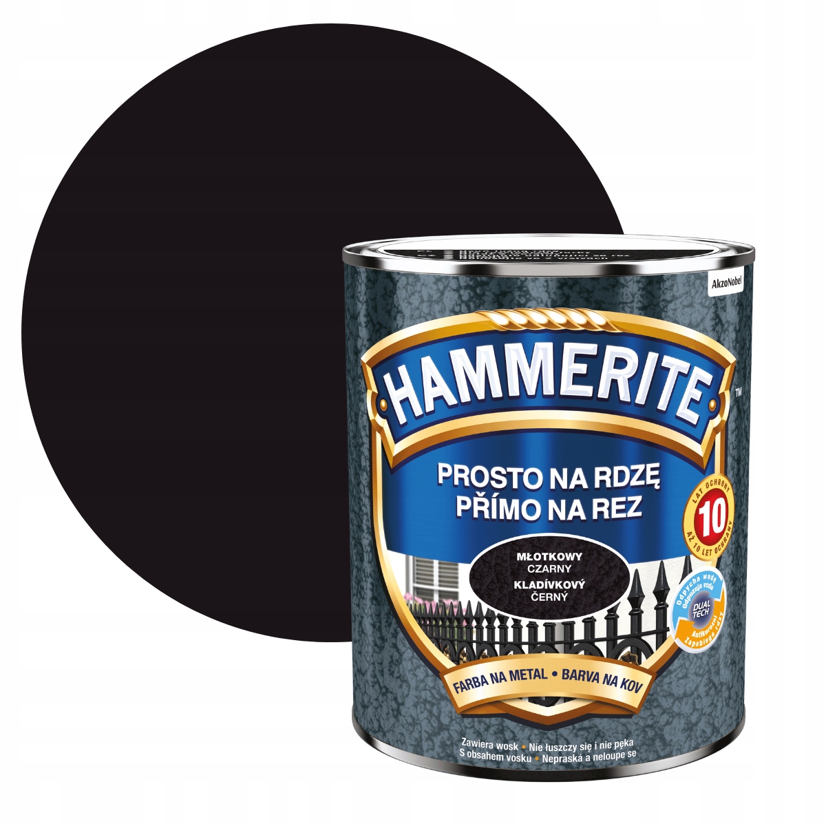 

Hammerite Na Rdzę 0,7L Czarny Młotkowy