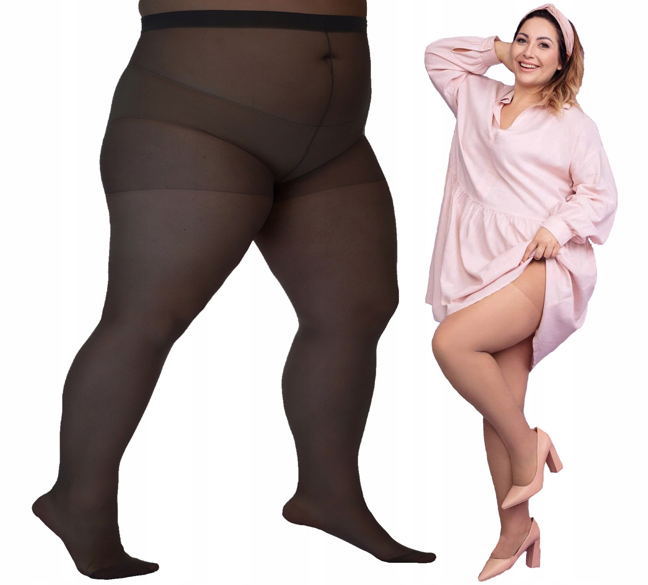 RAJSTOPY Lida Plus Size++ , 20den, elastil, biodra -170cm