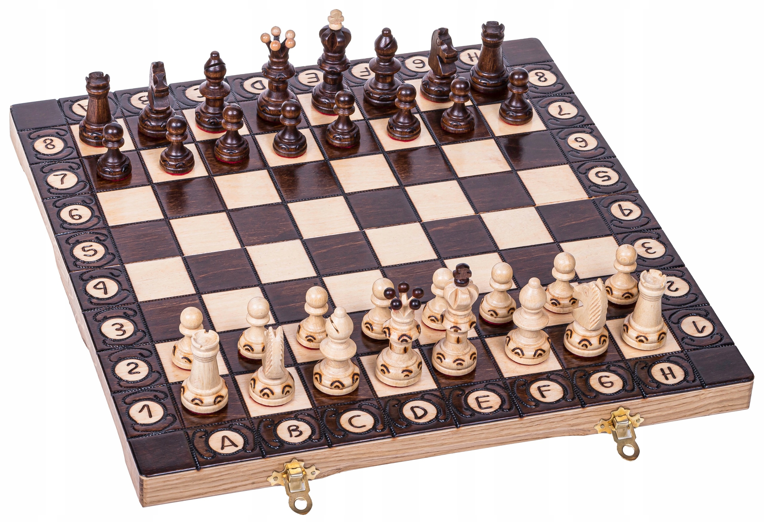 SQUARE - Szachy drewniane AMBASADOR Mini - 35 x 35 cm - Debowe ! Producent Square
