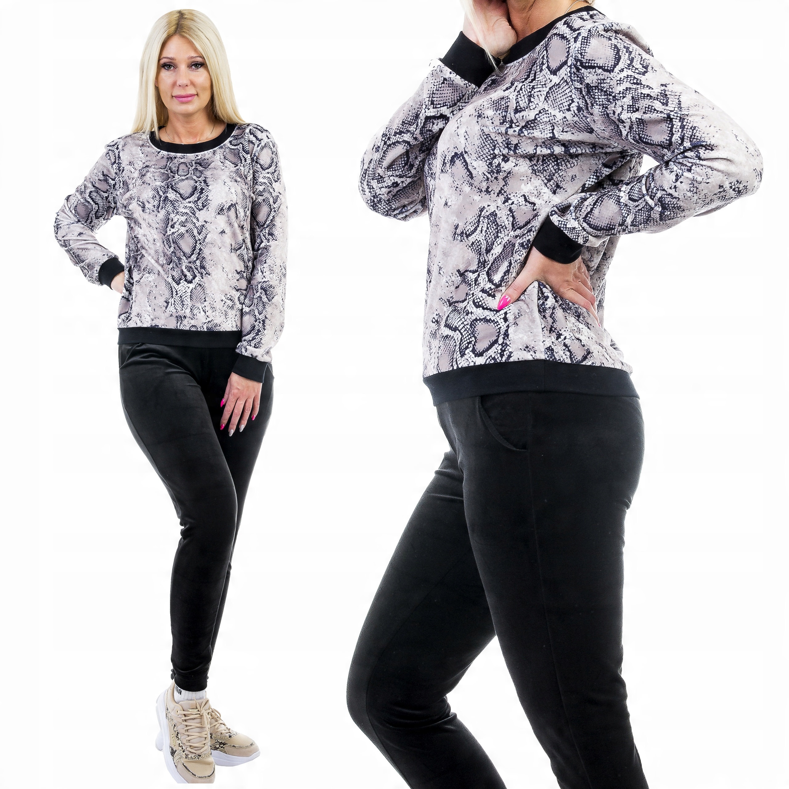 

Z330 Dres Welurowy Z Nadrukiem r 50 (5XL)