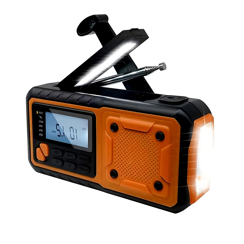 Mini Přenosné Solární Nouzové Stavební Rádio na Korbičku Baterie Powerbanky