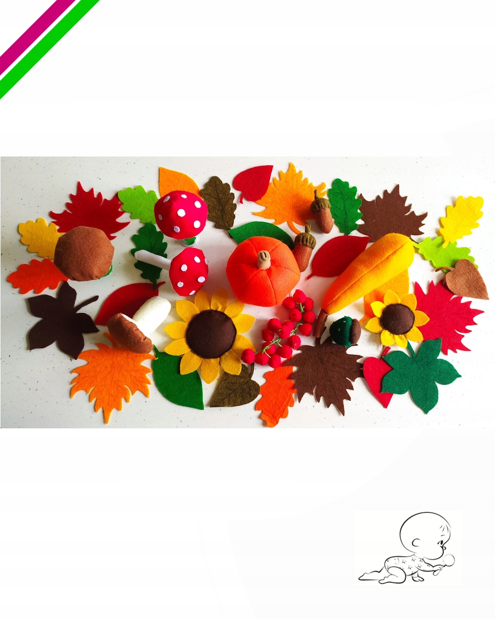 Dekorativní sada Podzim dekorace z plsti