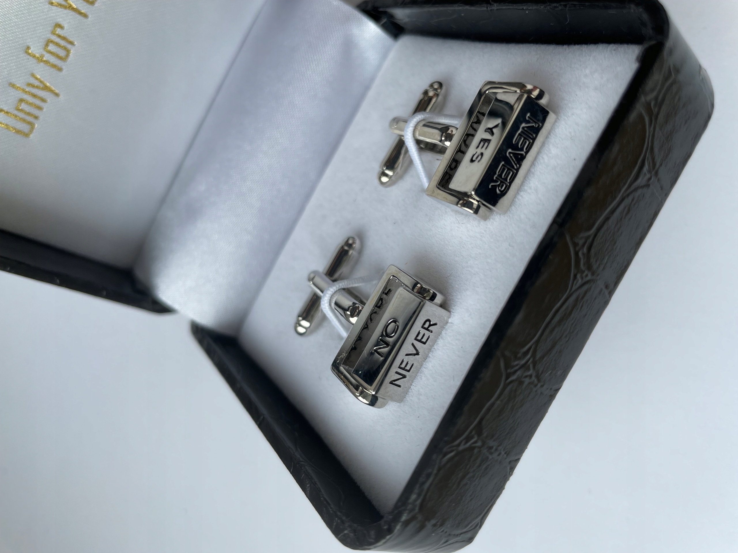 Manžetové knoflíčky Exc Seznamte se s ženou Yes No Maybe Never pro znalce žen