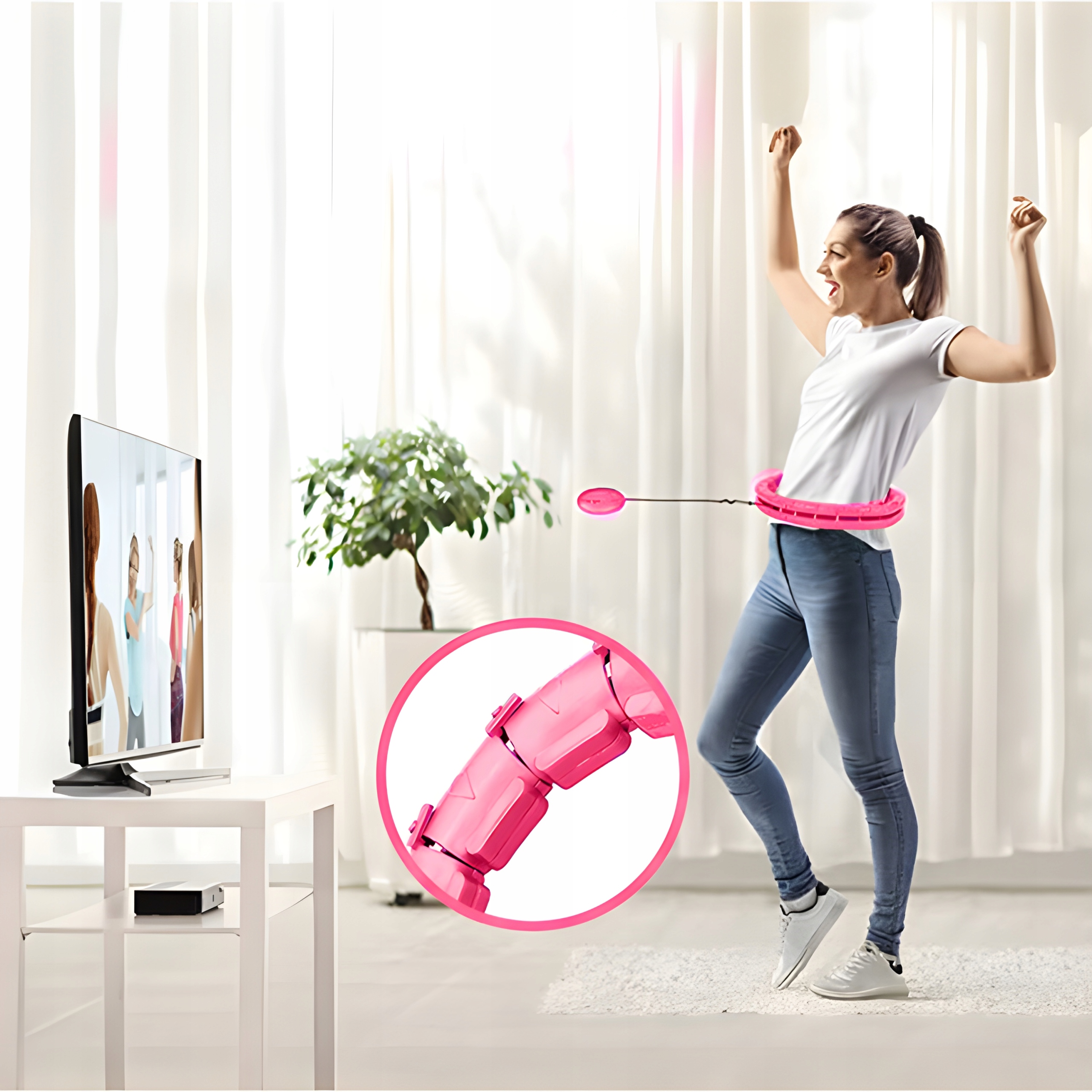 HULA HOP Z OBCIĄŻENIEM ODCHUDZAJĄCE SKŁADANE FIT Waga produktu z opakowaniem jednostkowym 1 kg