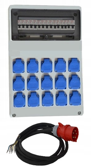 Stavební rozvaděč elektrický D15W kabel 32A