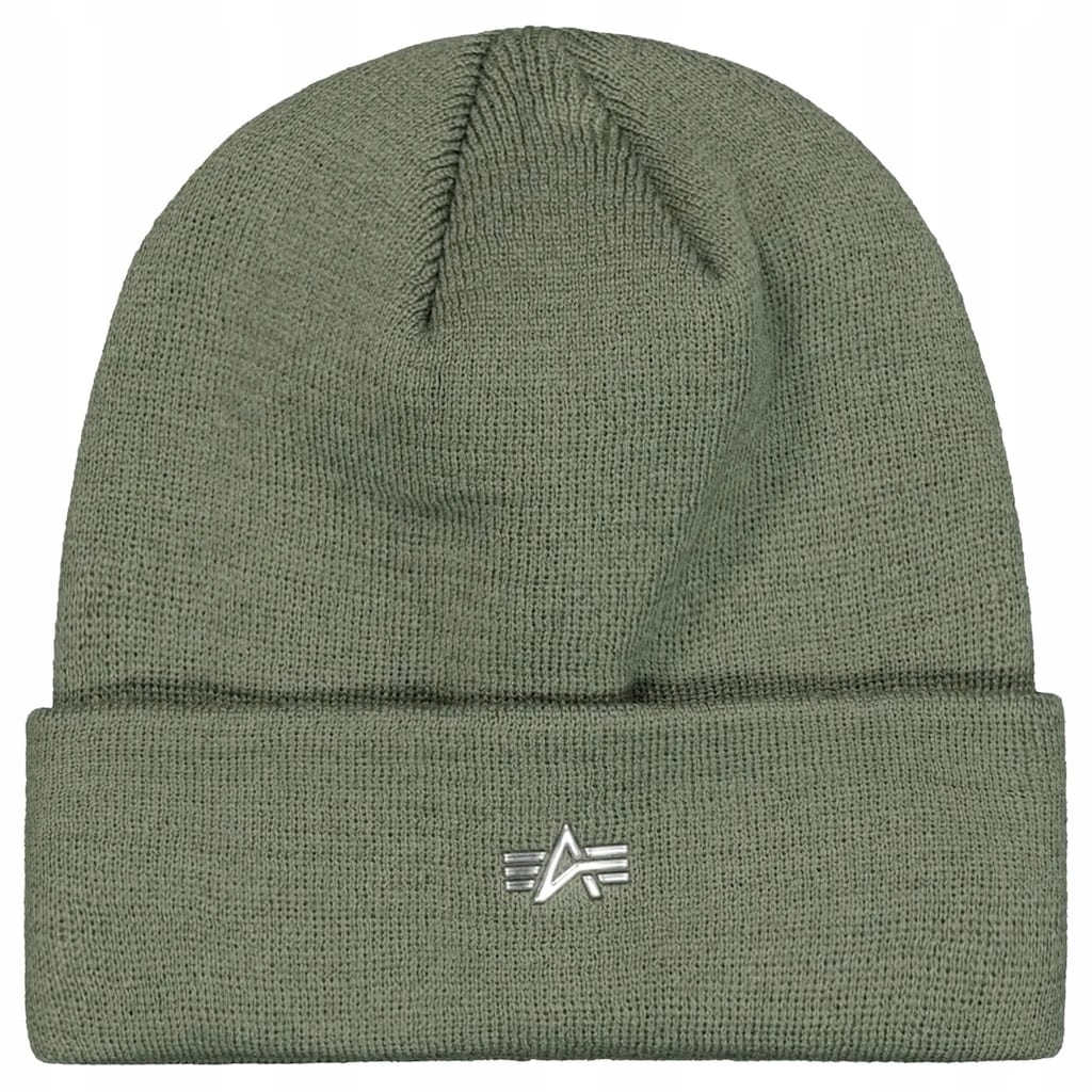 Čepice zimní čepice Alpha Industries Metal Logo Beanie Sage Green