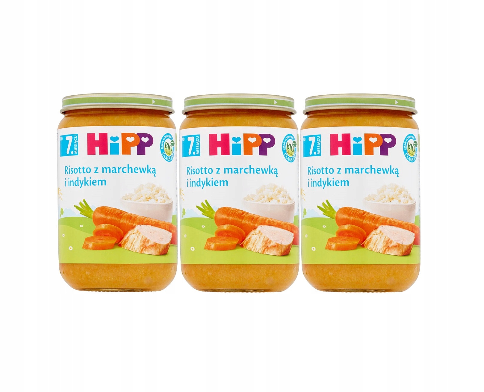 HiPP BIO Risotto z marchewką i indykiem 3x220g