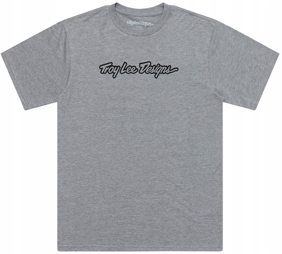 T-Shirt Koszulka Troy Lee Designs Short Sleeve Tee Signature Grey Hea r. L