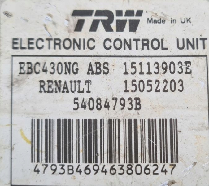 POMPA ABS MODUŁ RENAULT TRAFIC II 2.0 DCI 15052203 Producent części Renault OE