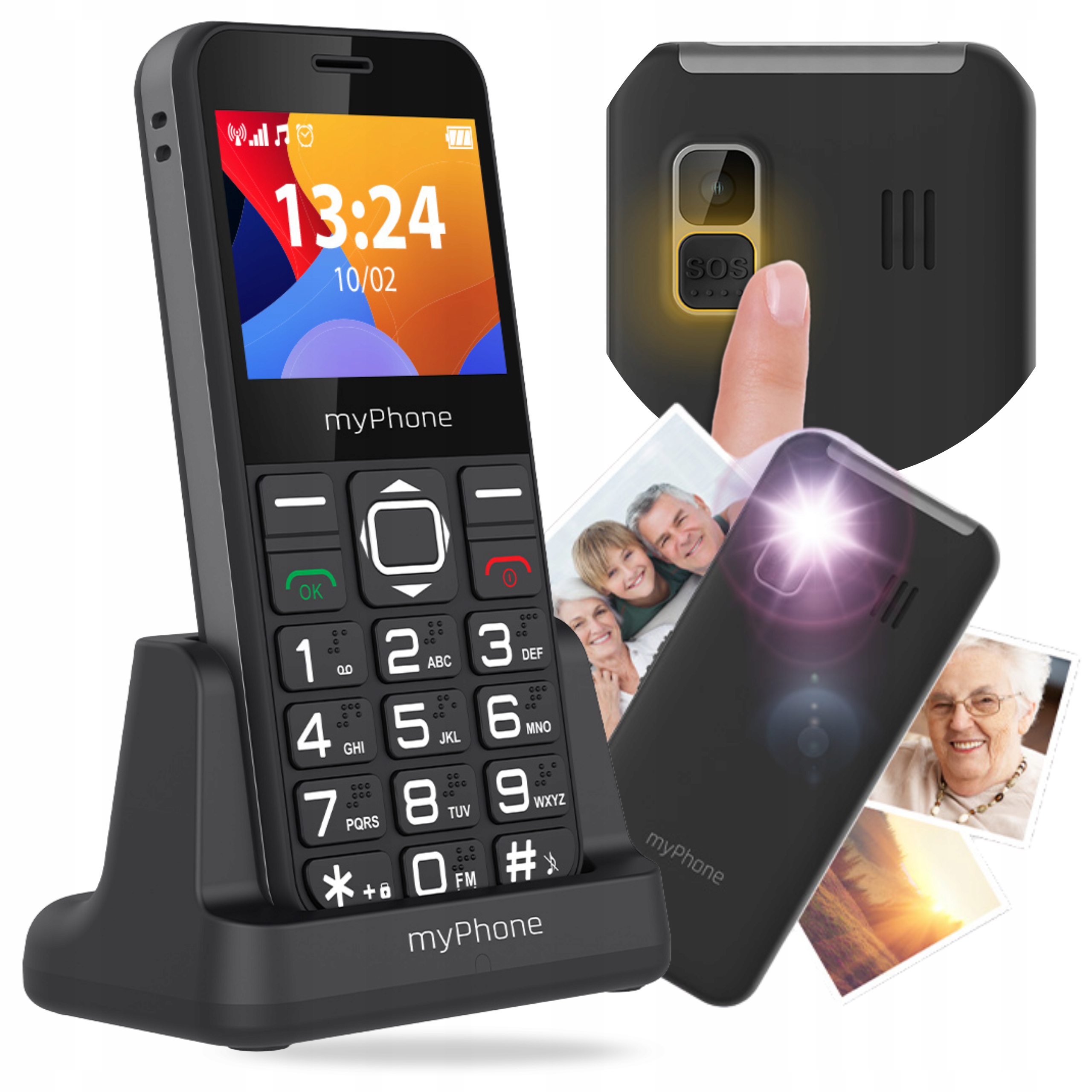 Mobilní Telefon Myphone Halo 3 2G S Klávesnicí Pro Seniory Omáčka Se Stanicí