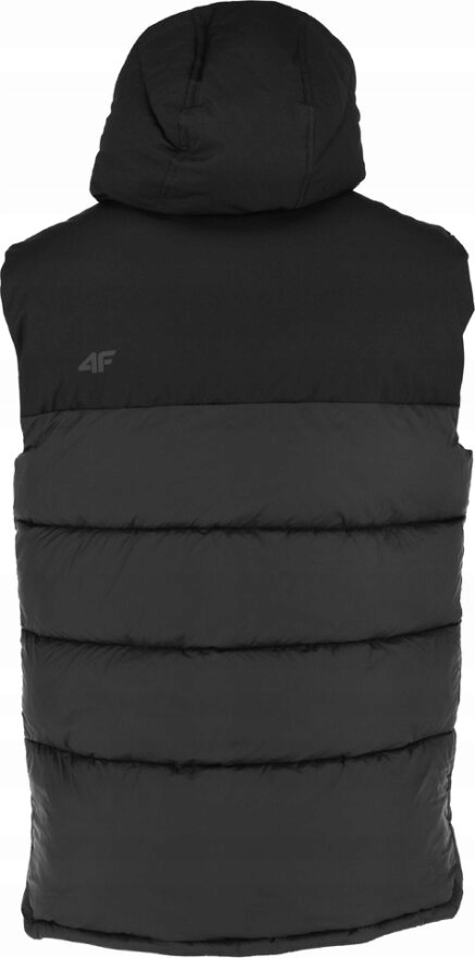 4F CIEPŁA KAMIZELKA Z KAPTUREM GRUBA BEZRĘKAWNIK PUCHOWY M151 CZARNY r. XL Marka 4F