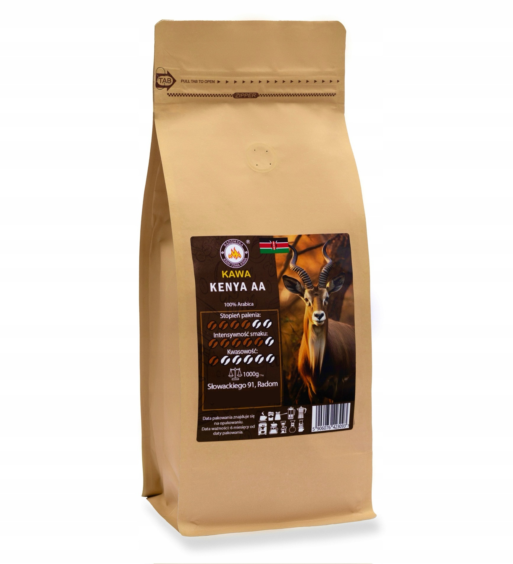 Levně Káva Keňa Aa 1000g Arabica 100%
