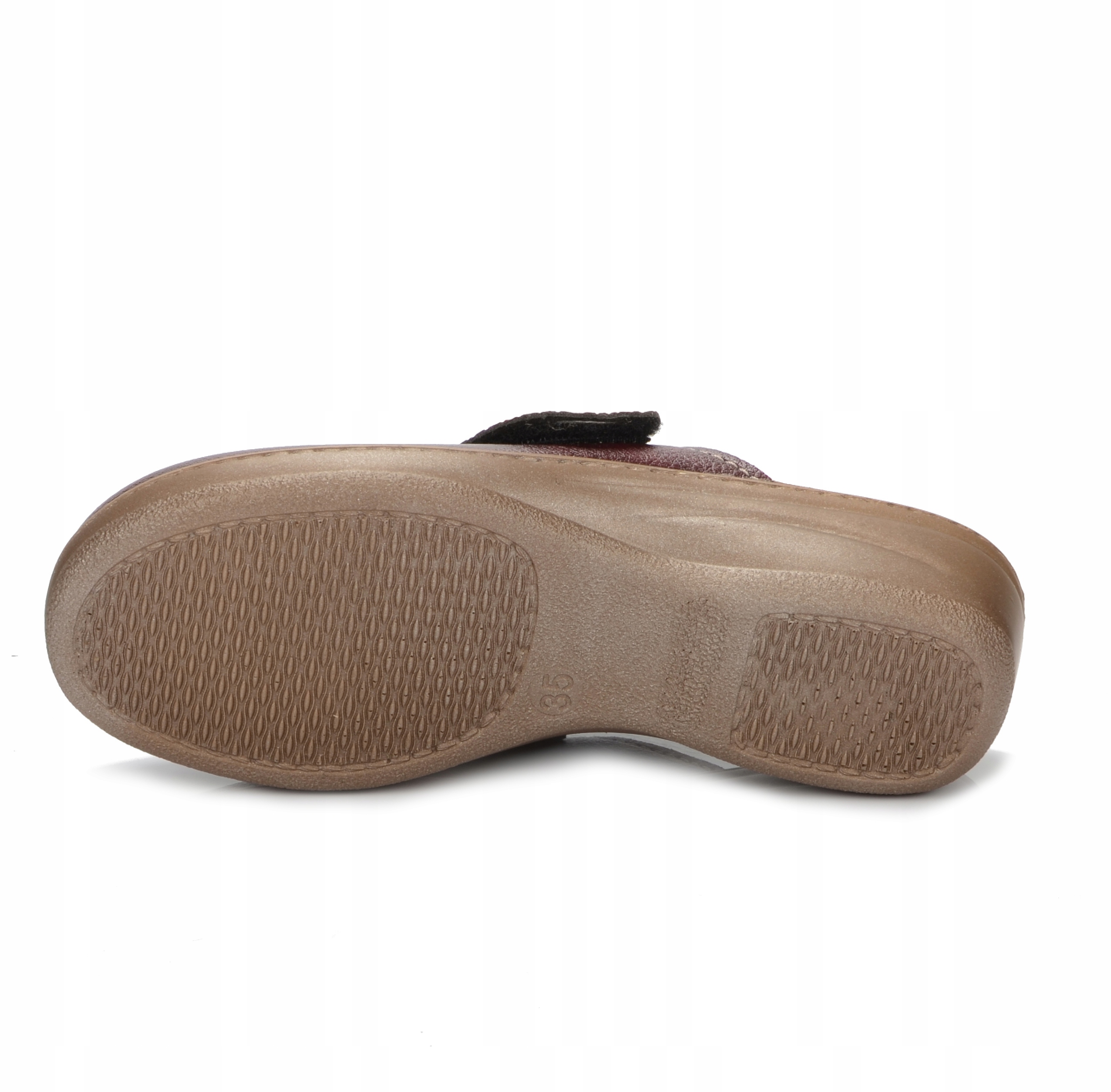 KLAPKI DAMSKIE INBLU SKÓRA WKŁADKA LY-61 WYGODNE ZAKRYTE PALCE BORDO 37 Płeć kobieta