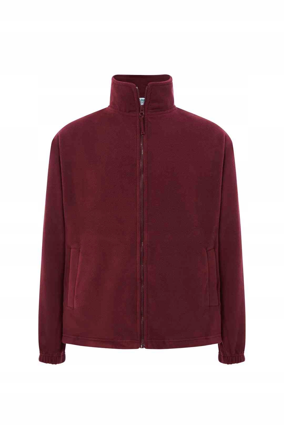 Teplá, silná pánská fleecová mikina fleecová Burgundská Jhk L