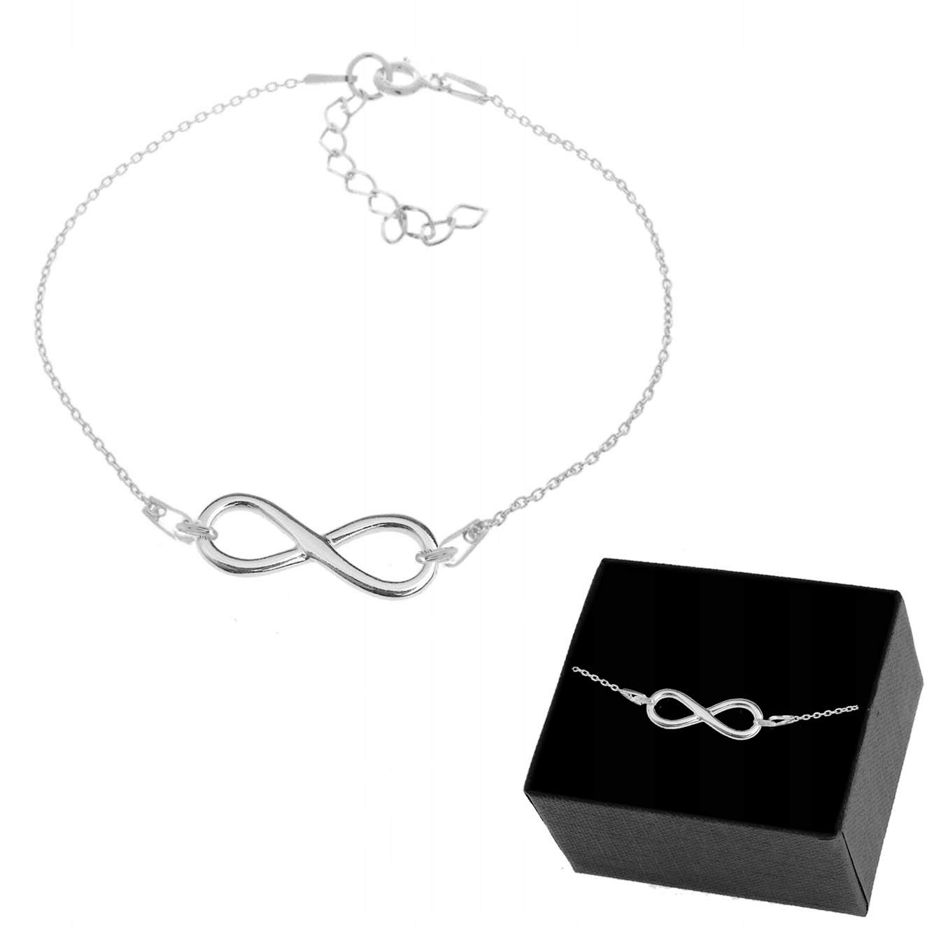 

Infinity Srebrna Bransoletka Celebrytka Srebro 925