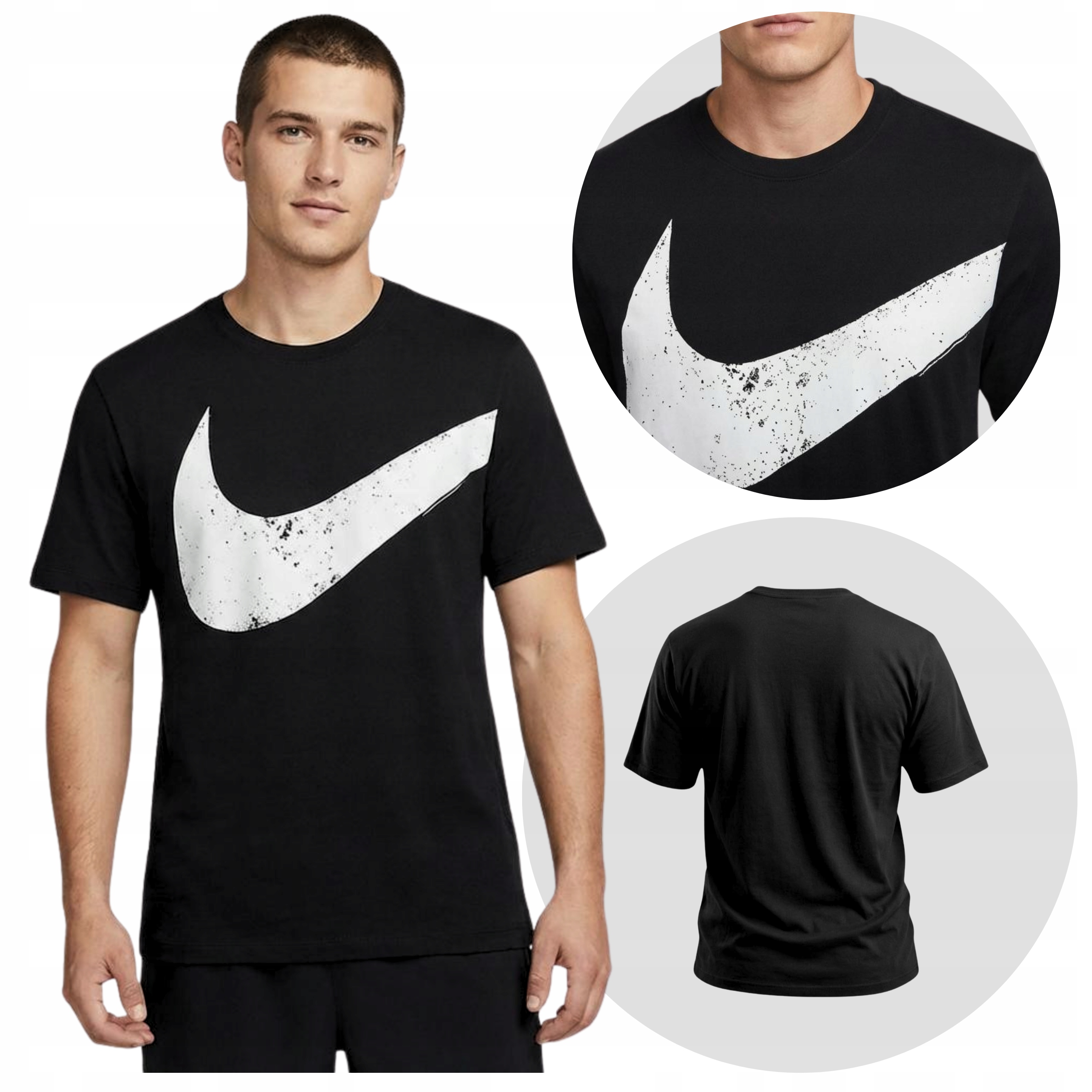 Tričko Pánské Nike Černé Tréninkové Tričko Lehké Měkké FZ1064 010 vel. M