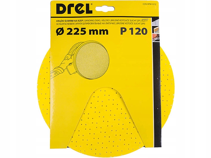 

Krążek Ścierny Na Rzep Żyrafy Papier 225mm P120 X6