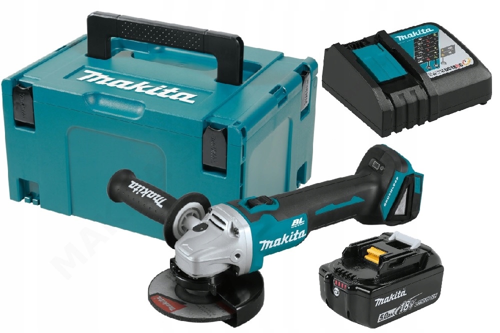 Makita Szlifierka Kątowa 125mm Lxt 18V 1x 5,0Ah Walizka Tarcza DGA504RT1J