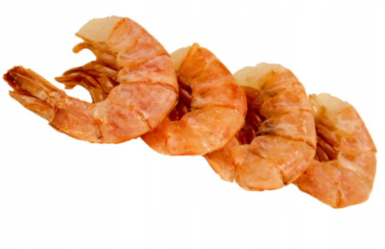 Levně Uzené krevety bez hlavy s ocáskem, bohaté na vitamín B12 a B6 0,5 kg