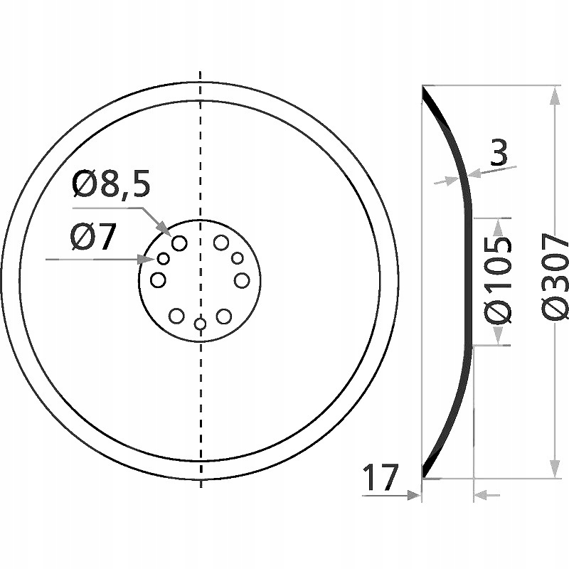 Talerz Accord 495390VIS Numer katalogowy części AC-495390VIS