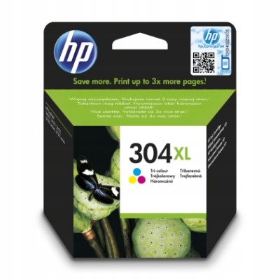 Hp 304XL Tri-color Original Ink Cartridge, N9K07AE N9K07AE