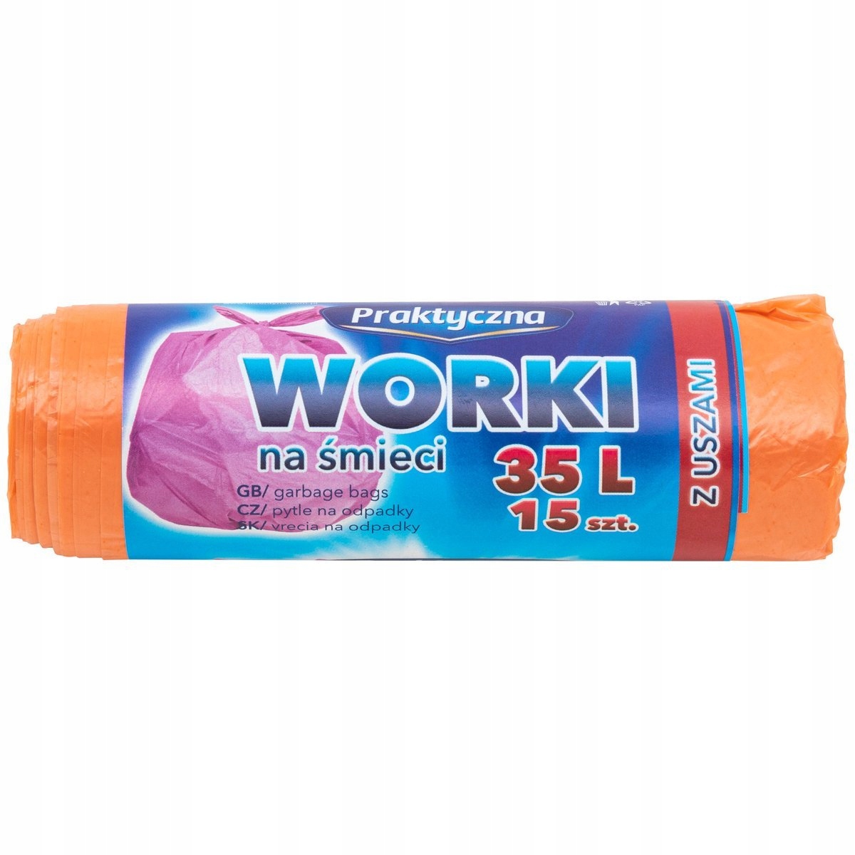 

Worki na śmieci Praktyczna z uszami 35 l 10szt