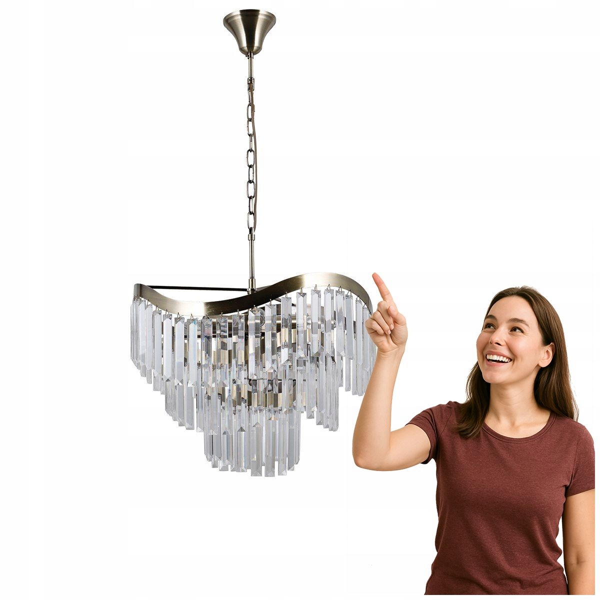 Lustr Sabriga Glamour 8xE14 Hnědý Italux