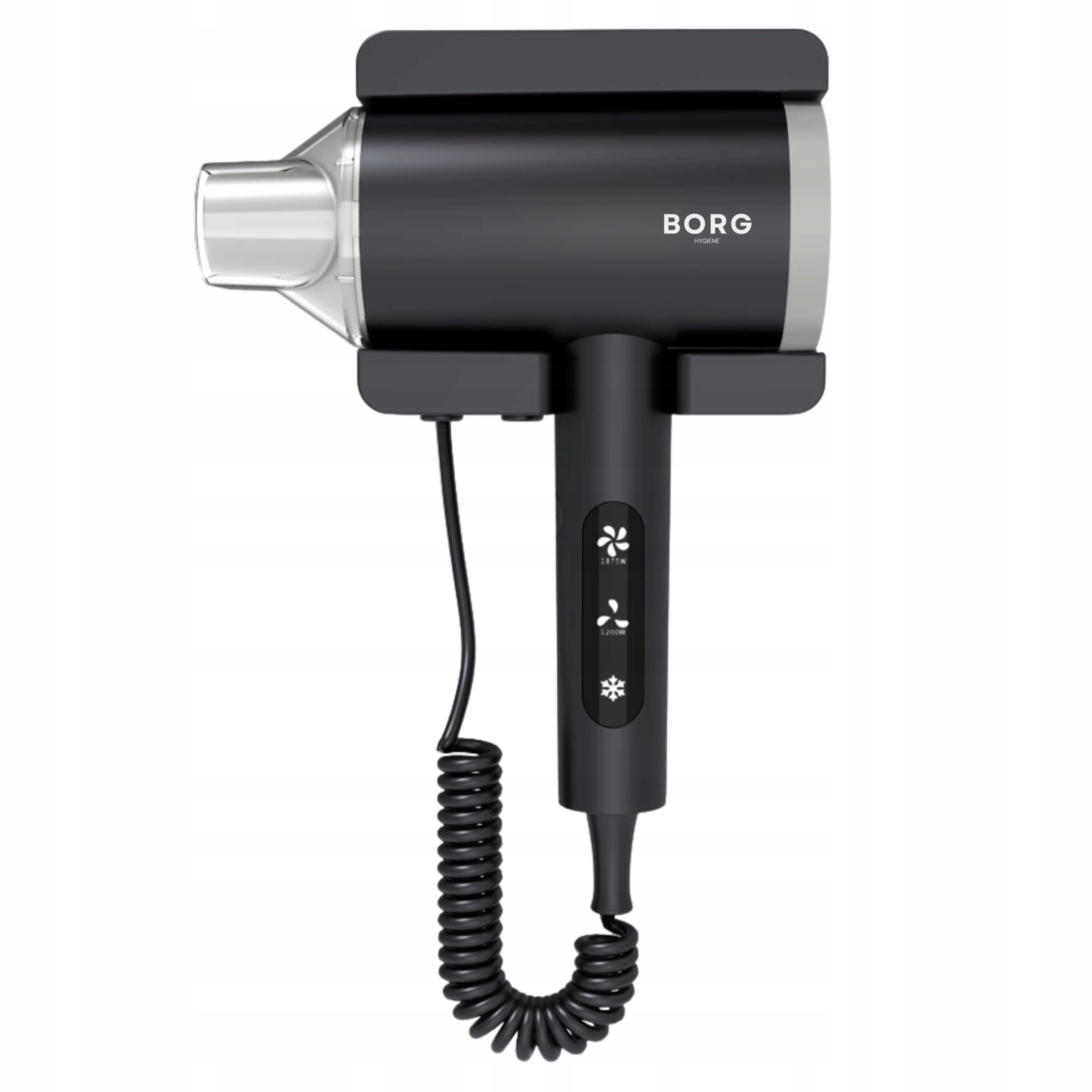 Suszarka do włosów Hotelowa uchwytem Mocna 1875W Leste czarna Borg Hygiene