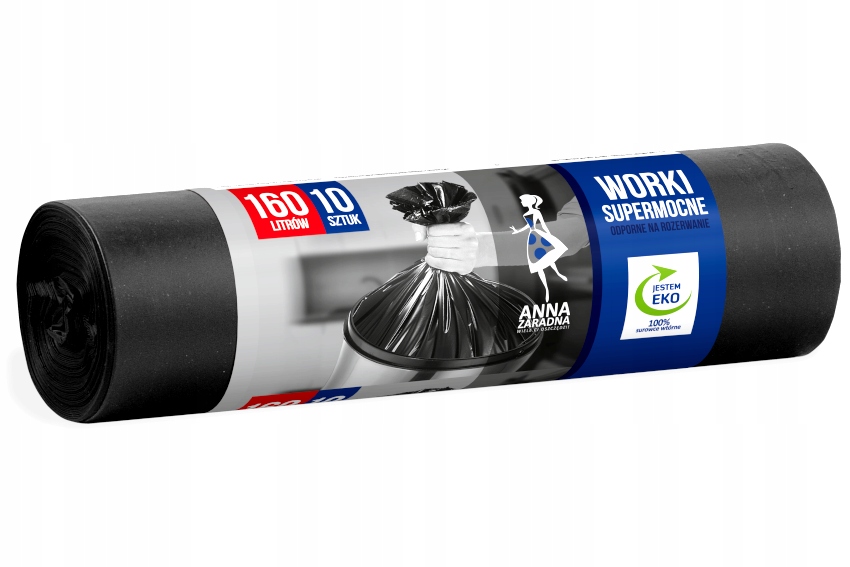 

Worki Na Śmieci Extra Mocne 10x160 L Grube Czarne