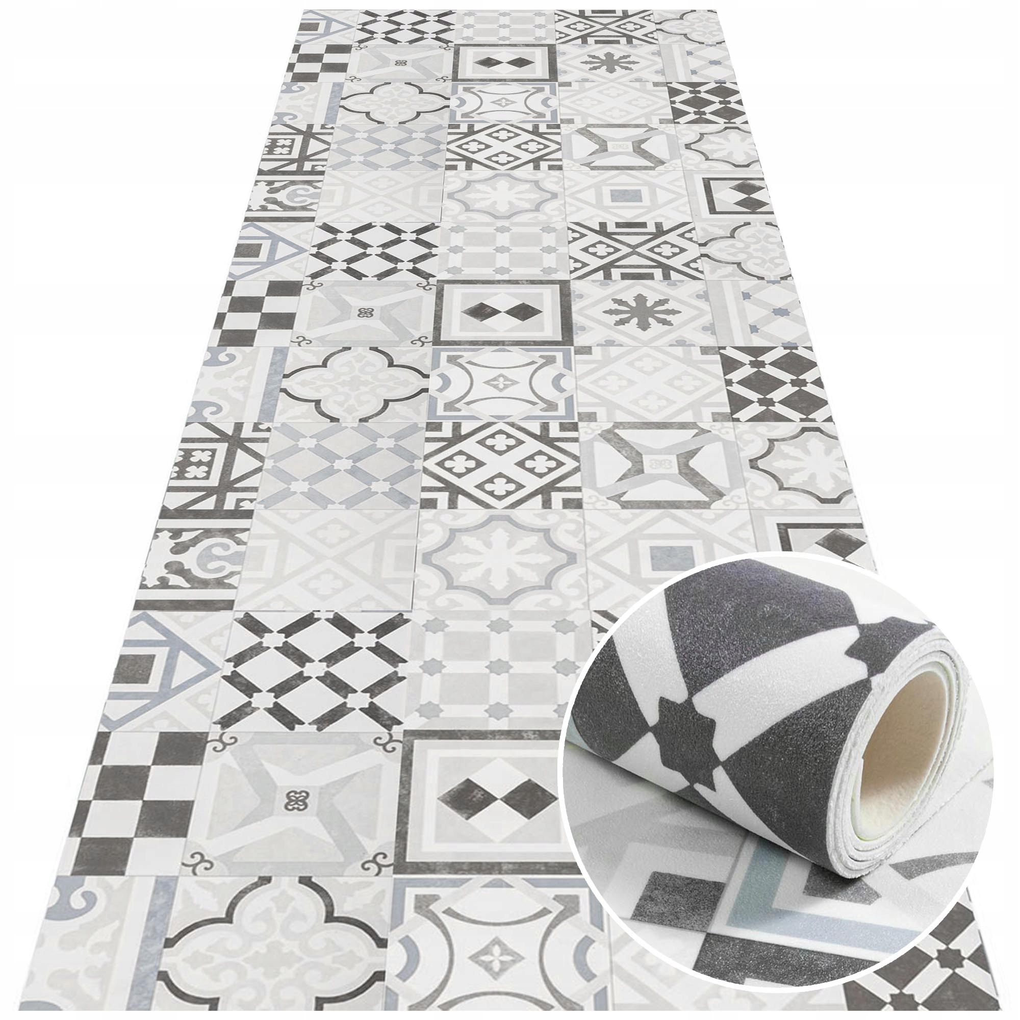 

Winylowy dywan mata Pcv 67x200 Marokańska Błękit