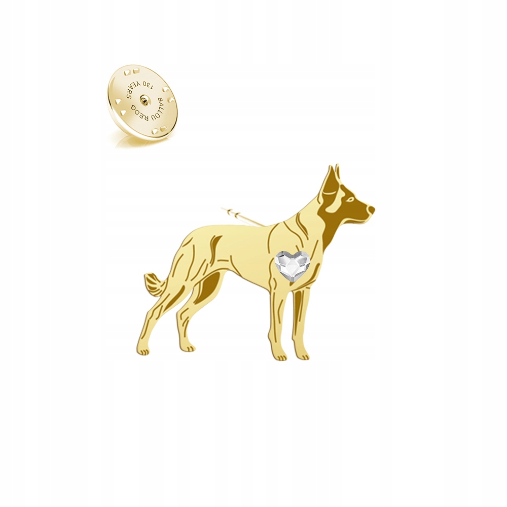 Odznak se psem Malinois 925 Žena Šperky Dárek Dedikace Bonus