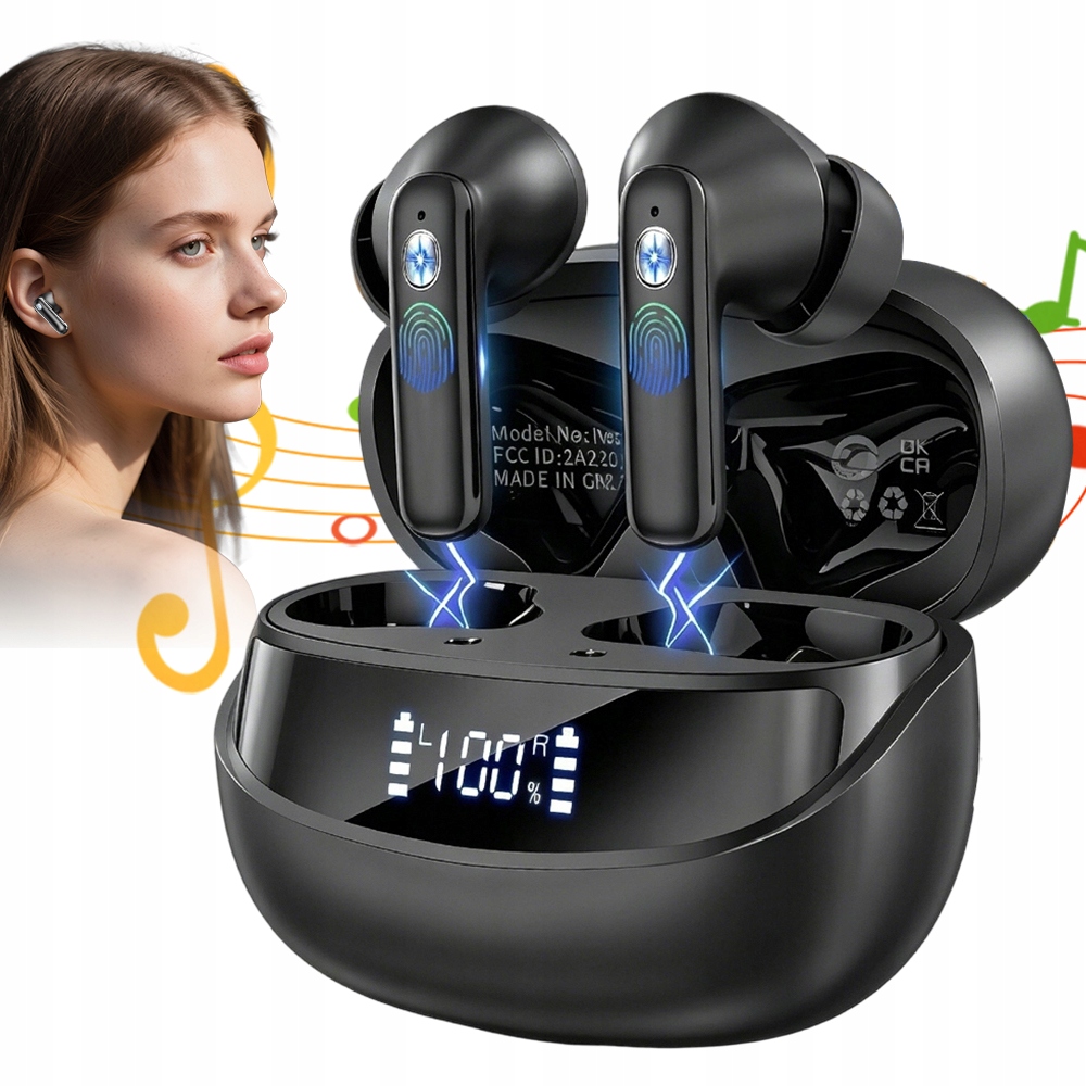 Bluetooth bezdrátová sluchátka Hi-Fi zvuk pro telefon a notebook